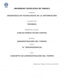 Definiciones de administracion del tiempo.