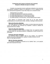 Cuestionario para evaluar la situación de la empresa. Página 1