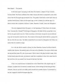 Book Report: - The transfer. Página 1