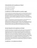 Antecedentes de la pobreza en Brasil.