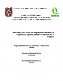 Resumen por Título del Reglamento Federal de Seguridad, Higiene y Medio Ambiente en el Trabajo.