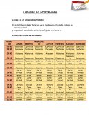 Horario de activiaddes. ¿Qué es un horario de actividades?