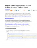 Tutorial: Conectar a los datos en una base de datos de Access (Windows Forms)