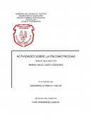 Actividades de la psicomotricidad.