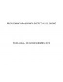 CRONOGRAMA DE ACTIVIDADES DE ADOLECENTES AÑO 2016