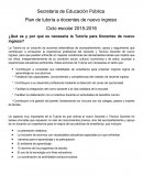 ¿Qué es y por qué es necesaria la Tutoría para Docentes de nuevo ingreso?