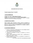 Descripción de puesto.