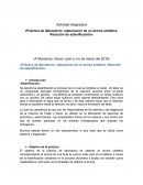 Práctica de laboratorio: Elaboración de un aroma sintético. Reacción de esterificación