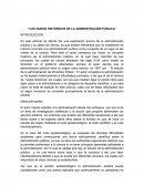 NUDOS HISTÓRICOS DE LA ADMINISTRACIÓN PÚBLICA