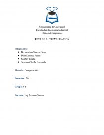 TEST DE AUTOEVALUACION Banco de Preguntas. Página 1