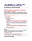 LA GLOBALIZACIÓN Y LAS RELACIONES ECONOMICAS INTERNACIONALES