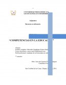 Competencias en la educacion.