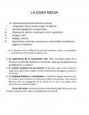 LA EDAD MEDIA Antecedentes(contexto histórico cultural)