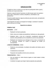 El objetivo es crear un evento en el que todos los participantes estén a gusto y cómodos con lo que se les brinde.. Página 1