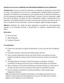 PRESENCIA DE MICROORGANISMOS EN LOS ALIMENTOS