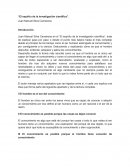 El espíritu de la investigación cientifica.El hombre es el ser del conocimiento