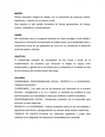 COMPROMISO, RESPONSABILIDAD SOCIAL, RESPETO A LA DIVERSIDAD, TRABAJO EN EQUIPO.. Página 1