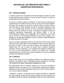 ESTUDIO DE LOS PRINCIPIOS RECTORES Y GARANTIAS PROCESALES.
