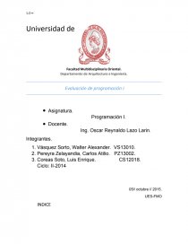 Programa desarrollado en c  . Página 1