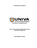 LA EFICACIA DE UN EQUIPO RADICA EN SU CAPACIDAD DE EMOCIÓN