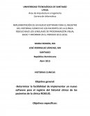 IMPLEMENTACIÓN DE UN NUEVO SOFTWARE PARA EL REGISTRO DEL HISTORIAL CLÍNICO DE PACIENTES