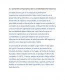 Como surge la contabilidad internacional dentro del comercio internacional, y cuál es su misión