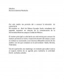 Comunicación Por este medio me permito dar a conocer la intención de contactarla.