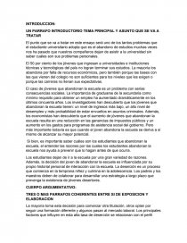 UN PARRAFO INTRODUCTORIO TEMA PRINCIPAL Y ASUNTO QUE SE VA A TRATAR. Página 1