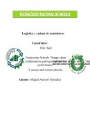 Traducción Art. Suppy chain collaboration and logistical service performance.