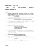 EXAMENES CORTOS DE TOMA DE DECISIONES