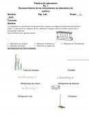 Reconocimiento de los instrumentos de laboratorio de química