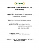 TRABAJO: Caso Harvard “La entrevista de evaluación de personal”.