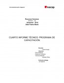CUARTO INFORME TÉCNICO: PROGRAMA DE CAPACITACIÓN