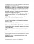 FICHA DE SEGURIDAD: es de gran importancia para el manejo adecuado de los productos químicos su comportamiento y tratamiento en caso de accidentes.