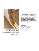 Materiales confort acustico.