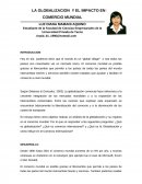 La globalizacion y el impacto en el comercio mundial