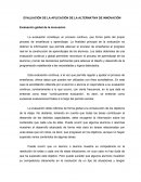 EVALUACIÓN DE LA APLICACIÓN DE LA ALTERNATIVA DE INNOVACIÓN