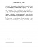 Acta de ocurrencia policial