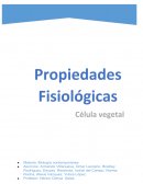 Propiedades fiológicas. La celula vegetal