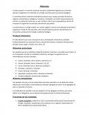 Alimentos. Funciones de los nutrientes