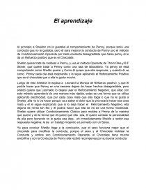 El aprendizaje Al principio a Sheldon no le gustaba el comportamiento de Penny. Página 1