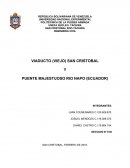 VIADUCTO (VIEJO) SAN CRISTOBALY PUENTE MAJESTUOSO RIO NAPO (ECUADOR)