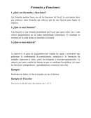 Ormulas y Funciones de Exel