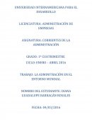 LA ADMINITRACIÓN EN EL ENTORNO MUNDIAL