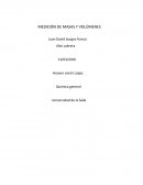 Medicion de masas y volumenes. Química general