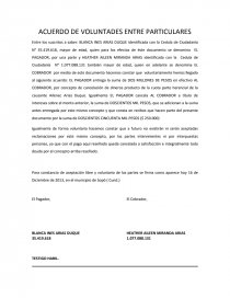 ACUERDO DE VOLUNTADES ENTRE PARTICULARES - Apuntes - YAVILDU123
