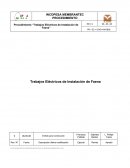 Trabajos Eléctricos de Instalación de Faena