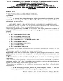TRABAJO DESARROLLADO ORIGINALMENTE POR EL PROFESOR EN EDUCACIÓN FÍSICA OSVALDO NORBERTO PARENTIS.. Página 1