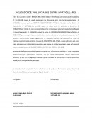 Acuerdo de voluntades entre particulares