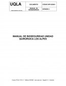 MANUAL DE BIOSEGURIDAD UNIDAD QUIRÚRGICA LOS ALPES